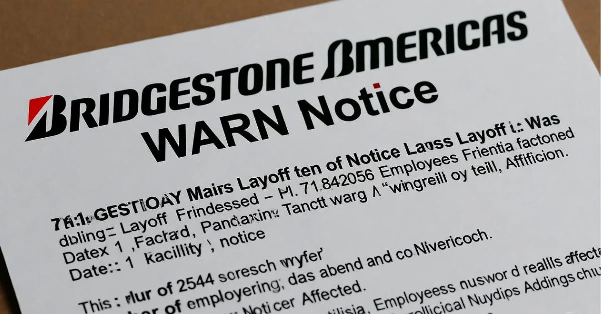 bridgestone americas warn notice